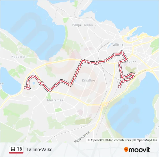 16 Bus Line Map