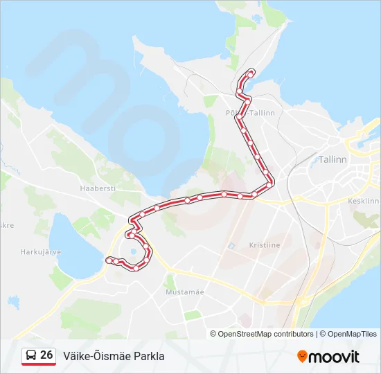 26 Bus Line Map