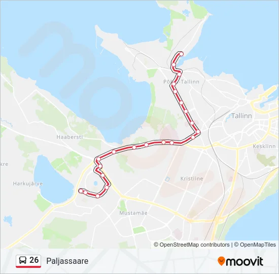 26 Bus Line Map