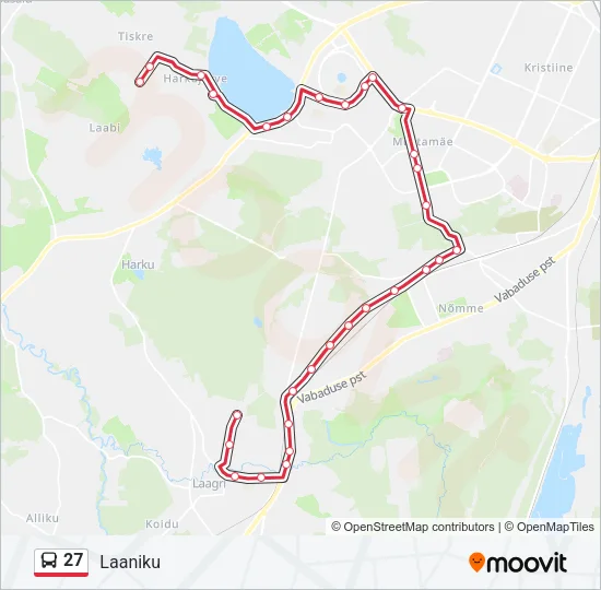 27 Bus Line Map