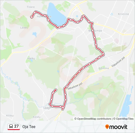 27 Bus Line Map