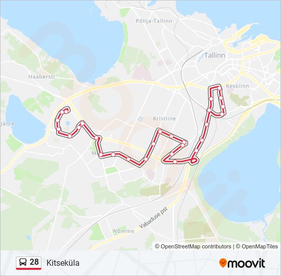 28 bus Line Map