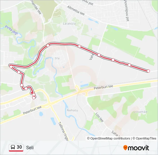 30 Bus Line Map
