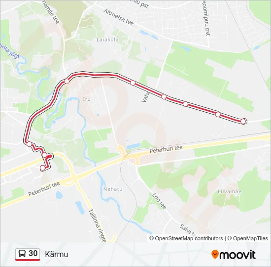 30 Bus Line Map