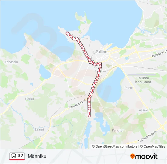 32 Bus Line Map