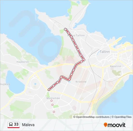 33 Bus Line Map