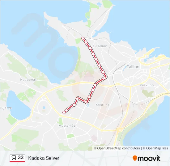 33 Bus Line Map