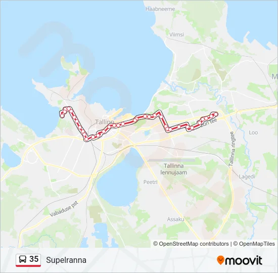 35 Bus Line Map