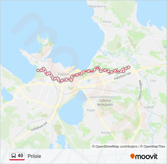40 Bus Line Map