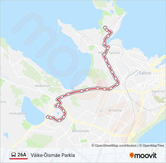 26A Bus Line Map