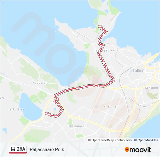 26A Bus Line Map