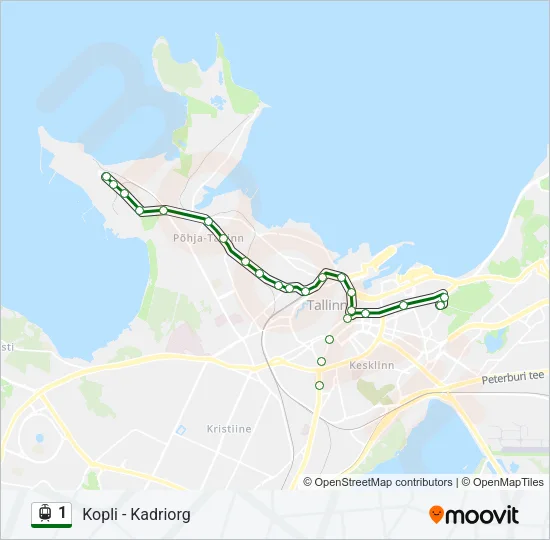 1 Light Rail Line Map