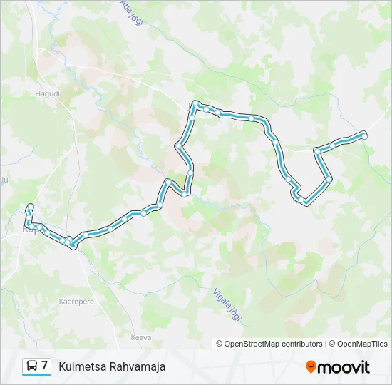 7 Bus Line Map