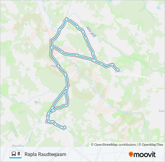 8 bus Line Map