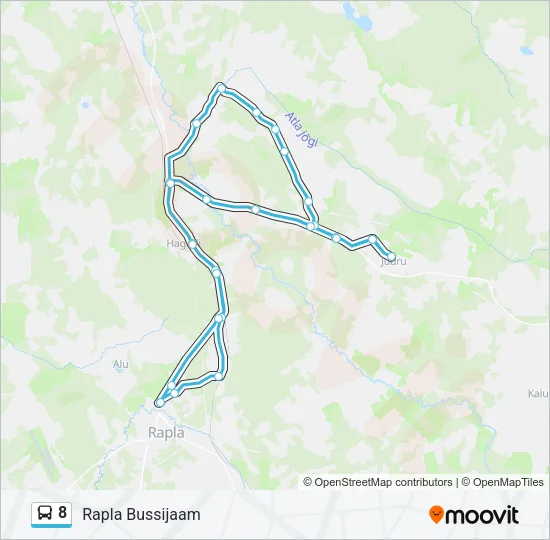 8 Bus Line Map