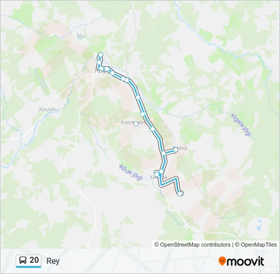 20 Bus Line Map