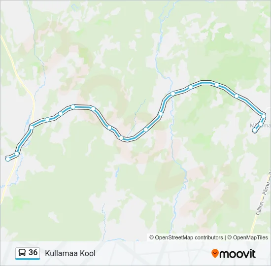 Автобус 36: карта маршрута