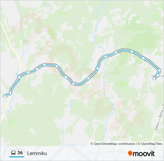36 Bus Line Map