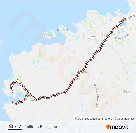 717 bus Line Map