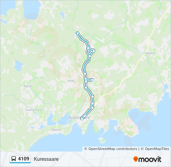 4109 bus Line Map