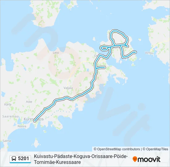 5201 Bus Line Map