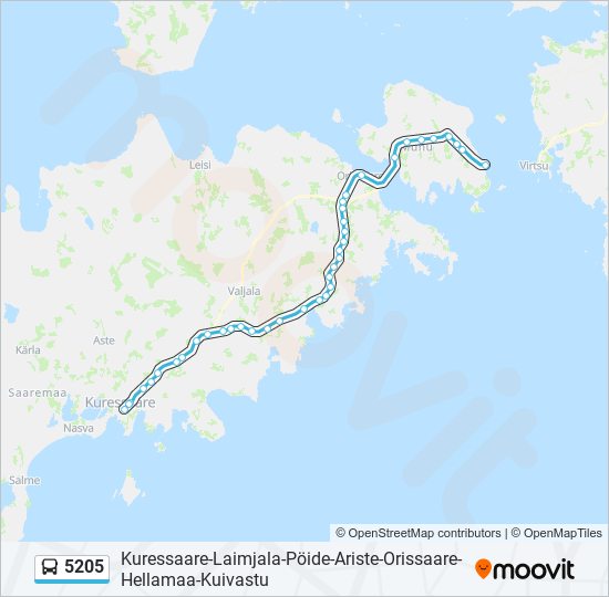 5205 bus Line Map