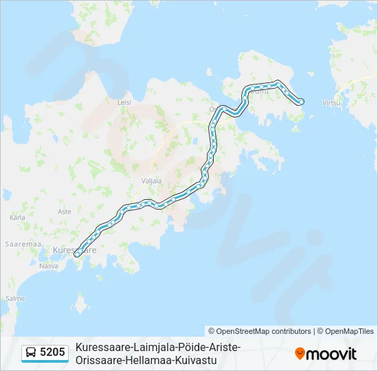 5205 Bus Line Map