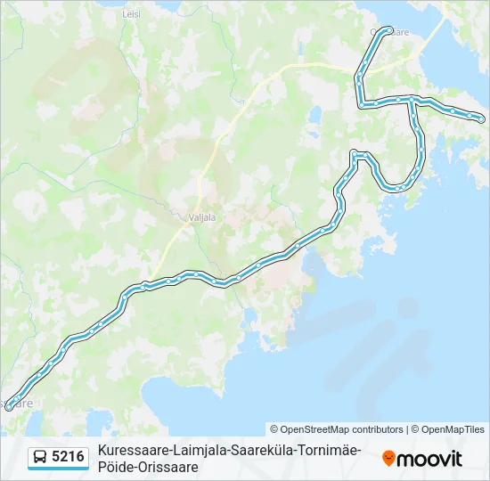 5216 Bus Line Map