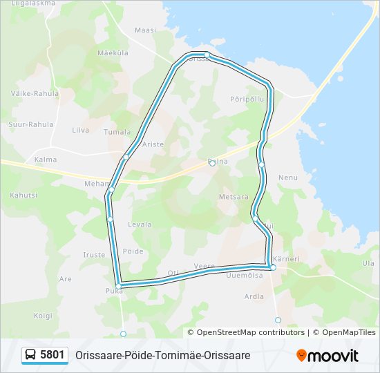 5801 bus Line Map