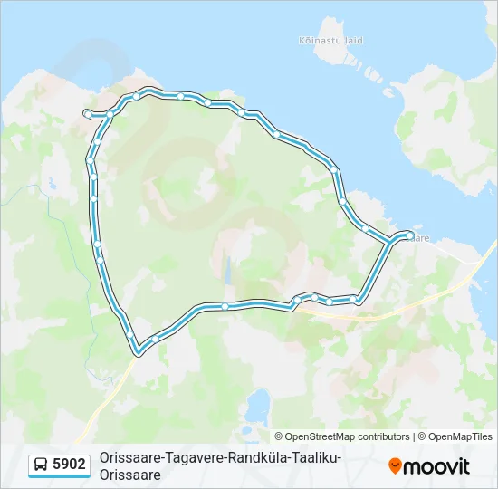 Автобус 5902: карта маршрута