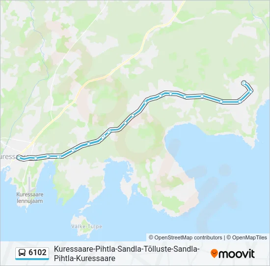 6102 Bus Line Map