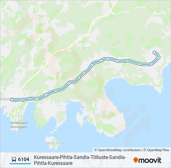 6104 bus Line Map