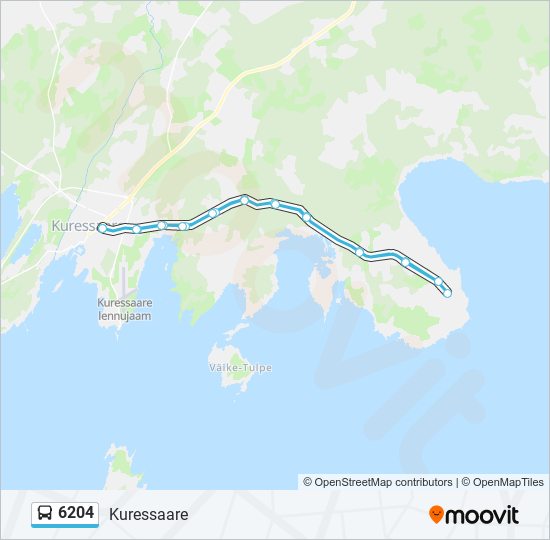 6204 bus Line Map