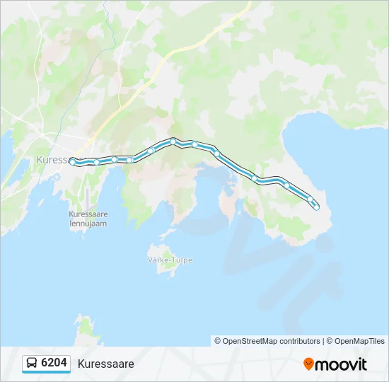 Автобус 6204: карта маршрута