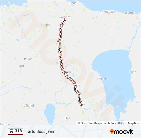 318 buss liini kaart