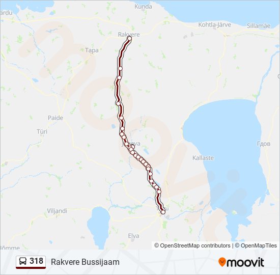 318 buss liini kaart