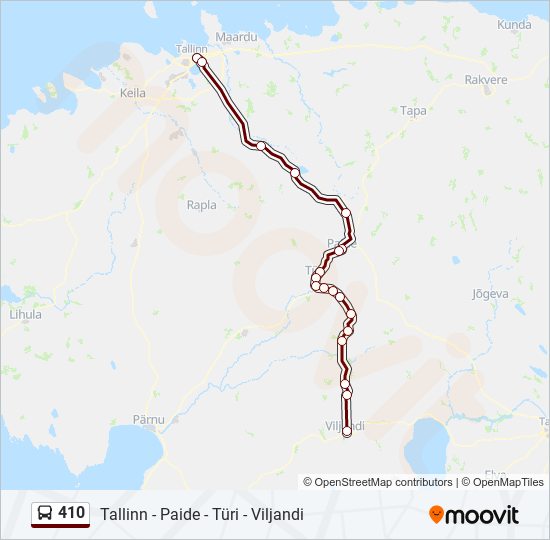 410 buss liini kaart
