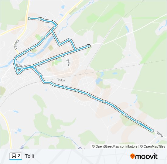 2 Marsruut: Sõiduplaanid, Peatused Ja Kaardid - Tolli (Uuendatud)