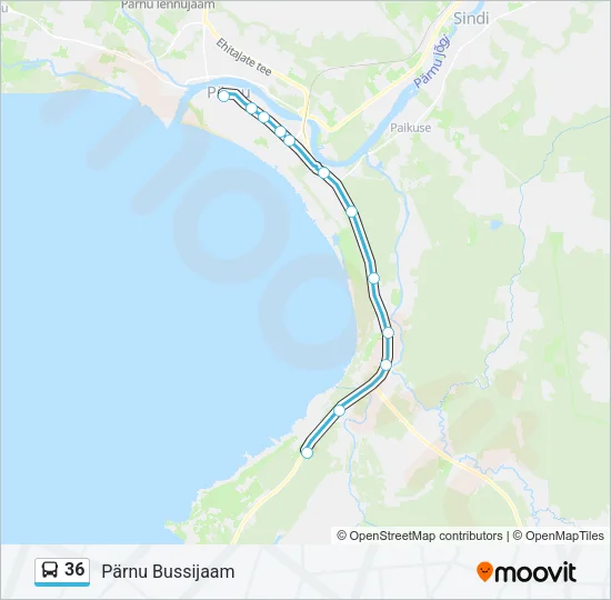36 Bus Line Map