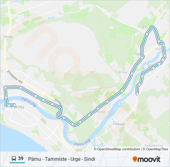 39 bus Line Map