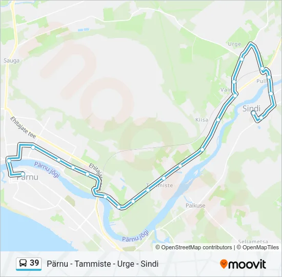 39 Bus Line Map