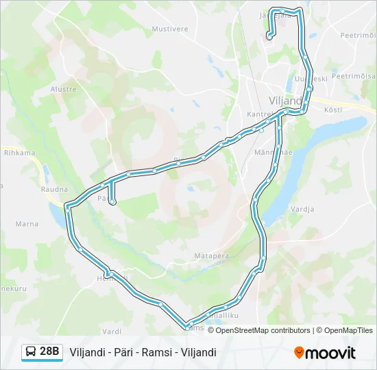 28B Bus Line Map