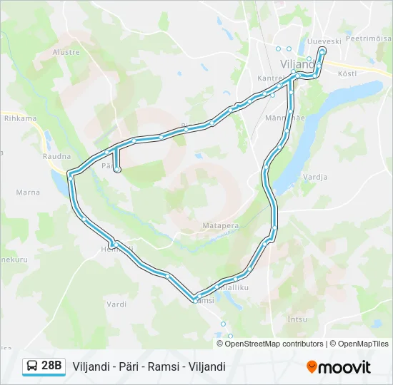 28B Bus Line Map
