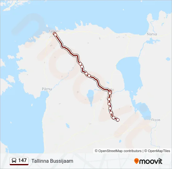 147 Bus Line Map