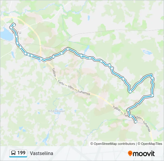 Автобус 199: карта маршрута