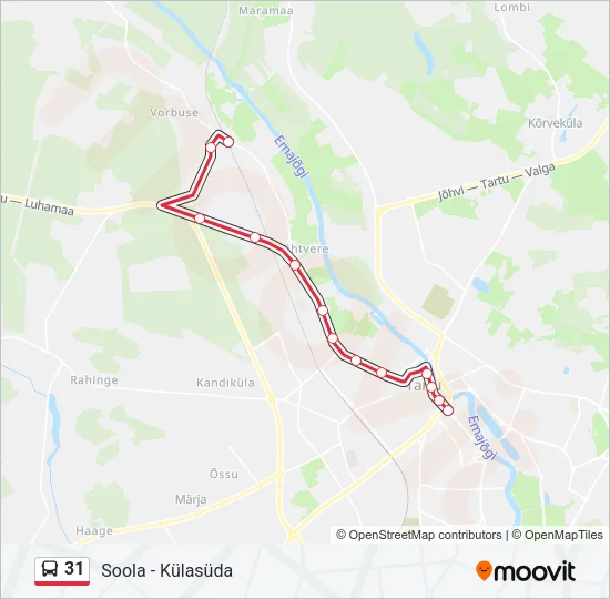 31 Bus Line Map