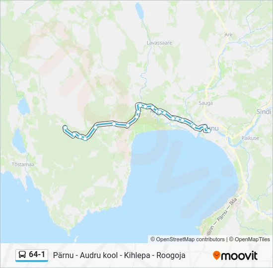 Автобус 64-1: карта маршрута