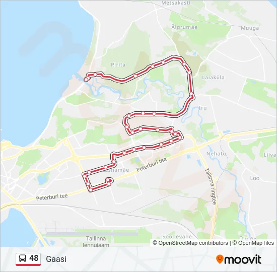 48 Bus Line Map