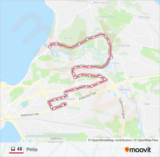 48 Bus Line Map