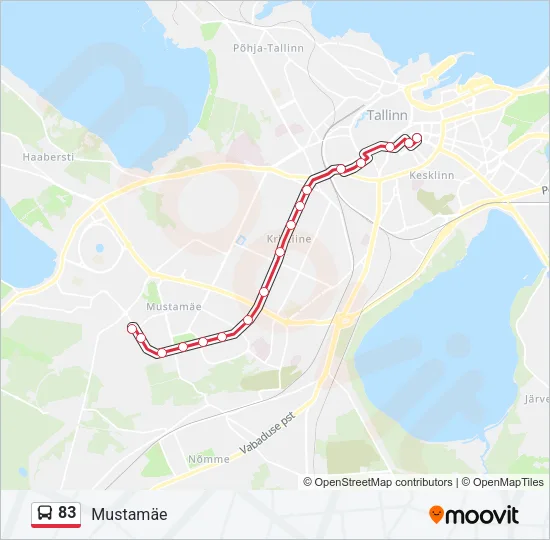 83 Bus Line Map